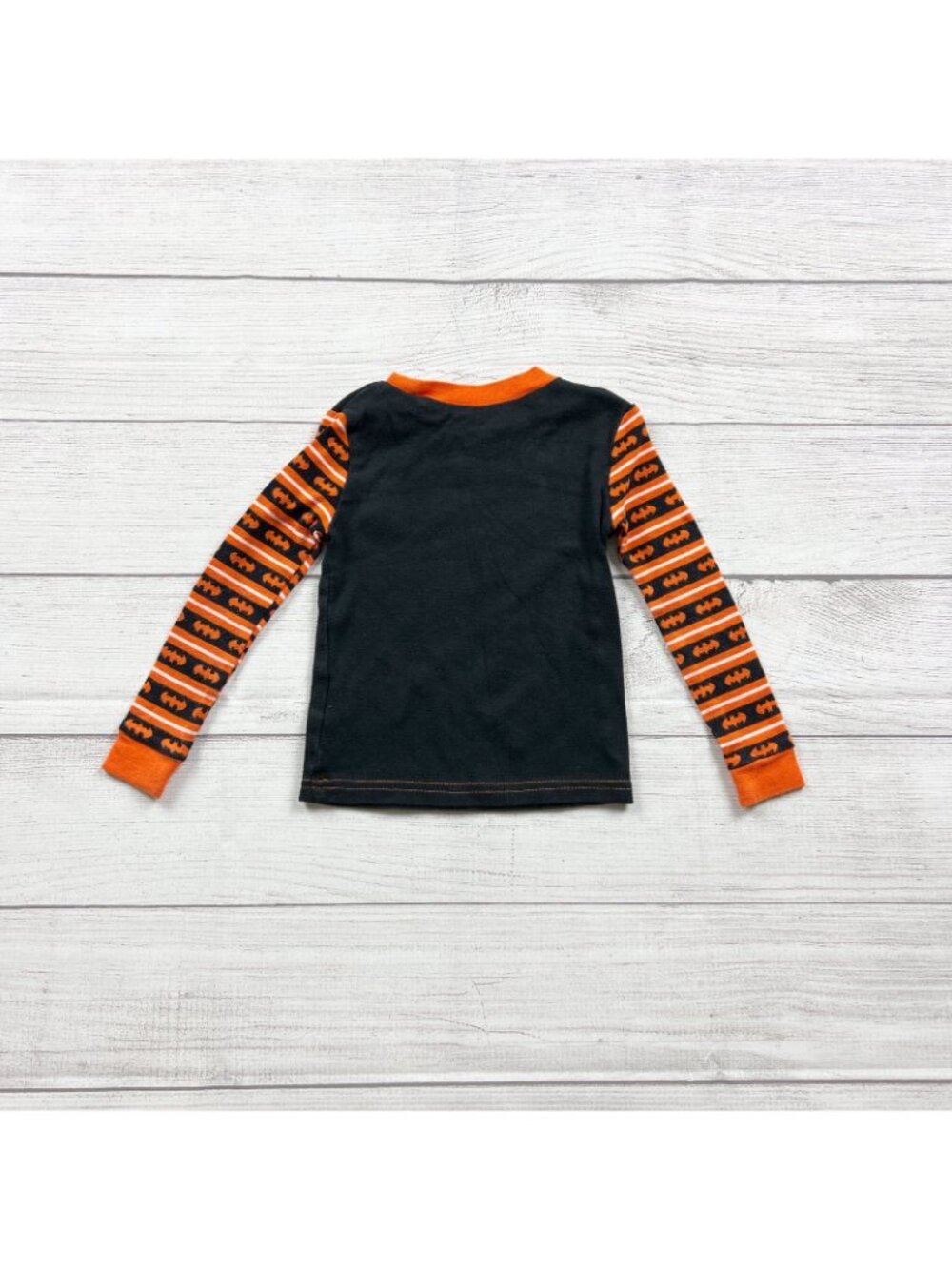DC Comics Batman Toddler Boys 2-Piece Pajama Set Black Orange Halloween 3T - Picture 4 of 5